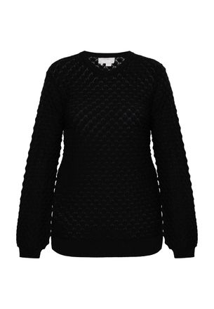Usha Gebreide trui Dames zwart