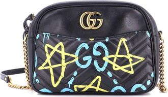 Gucci Gg Marmont Shoulder Bag Gucci Ghost Matelass&eacute; Leather Medium (Authentic Pre-Loved)