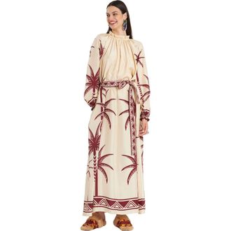 La DoubleJ Cerere Dress Plac&eacute;e Date Palms Ivory in Date Palms Plac&eacute;e Ivory at Nordstrom, Size X-Small
