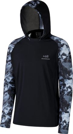 Bassdash Mens UPF 50 Performance Fishing Shirt Cooling Hoodie Camo Long Sleeve