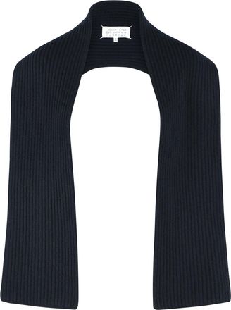 Maison Margiela blauwe scheerwollen sjaal