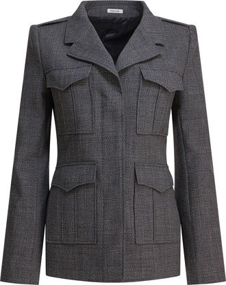 Alexander McQueen Alexander Mcqueen Womens Grey Wool Jacket - Size EU 36 (Womens)