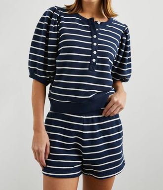 Rails Dom Sweatshirt Top In Navy White Stripe