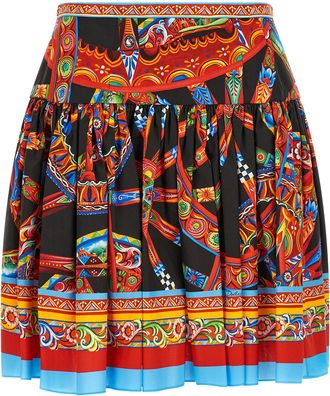 Dolce & Gabbana Multicolor Cotton Long Womens Skirt