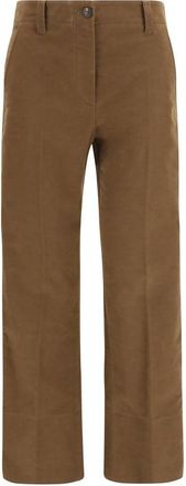 Brunello Cucinelli Brown Cotton Casual Womens Pants