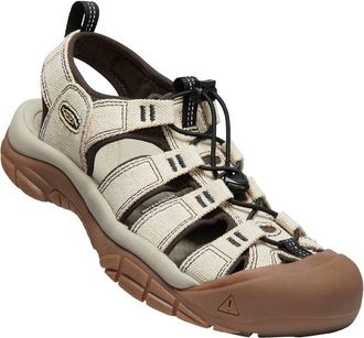 Keen Mens Canvas Round Toe Sandals In Natural