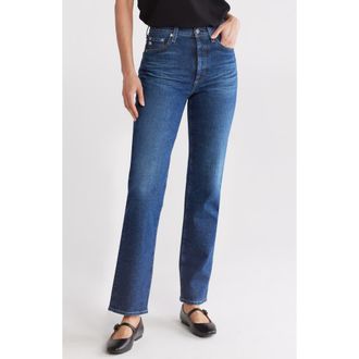 AG - Adriano Goldschmied Alexxis Vintage High Waist Straight Jeans in 8 Years Restoration at Nordstrom Rack, Size 23