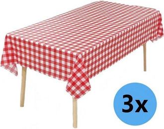OEM Paquete De 3 Manteles De Pl&aacute;stico - Ideales Para Fiestas, Cenas Y Buf&eacute;s De Boda - Mantel Rectangular - 137 X 274 Cm - Azul Oscuro