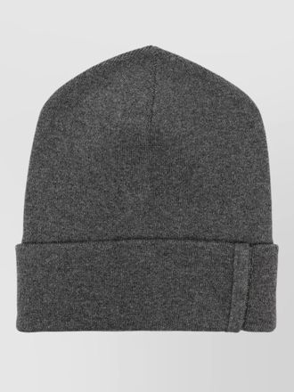 Brunello Cucinelli beanie folded cuff ribbed texture hat