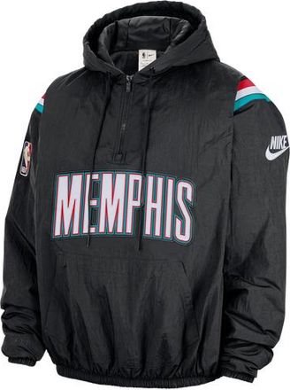 Nike Mens Grizzlies Woven LND Half-Zip Hoodie - Black/Multi Size XL