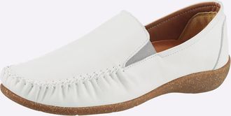 Loretta Slipper LORETTA, Damen, Gr. 36, wei&szlig;, Glattleder, Schuhe Slipper