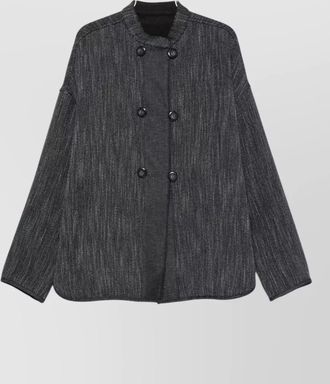 Emporio Armani herringbone single breasted coat