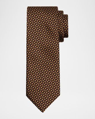 Brioni Men & apos;s Micro-Jacquard Silk Tie