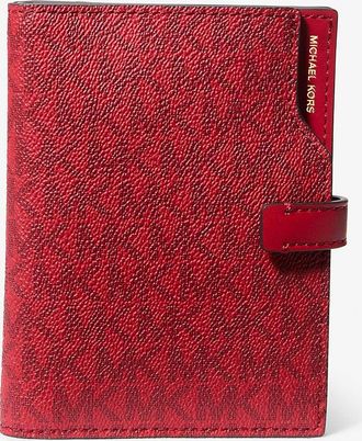Michael Kors Jet Set Signature Logo Passport Wallet