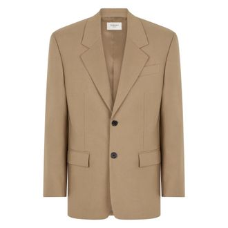 Saint Laurent Single-breasted jacket in wool and mohair - male - Saint Laurent - Blazers - Beige - L - Jackets