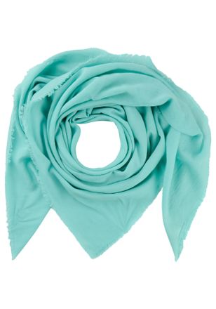 Laura Scott Halstuch LAURA SCOTT, Damen, gr&uuml;n (mint), Web, Baumwolle, leicht durchscheinend, leicht transparent, unifarben, Modet&uuml;cher Halstuch, in quadratischer 