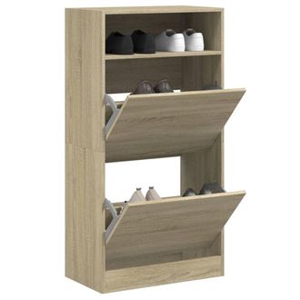 vidaXL Vidaxl - Zapatero De Madera De Ingenier&iacute;a Roble Sonoma 60x34x116 Cm