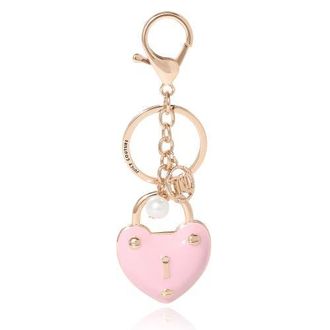 Juicy Couture Heart Lock Keychain in Rose Gold, Pink at Nordstrom