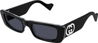 Gucci Grey Rectangular Ladies Sunglasses GG0516S 018 52