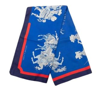 Herm&egrave;s Pre-owned Scarves, female, Blue, Size: ONE SIZE Pre-owned The Carrousel Scarf