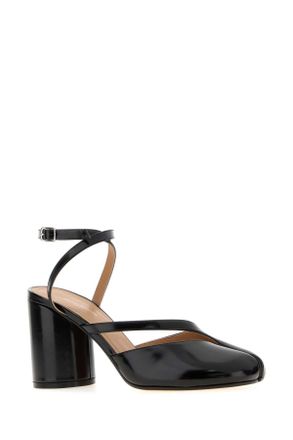Maison Margiela Womens Tabi Pump Black Lightbrown Calf