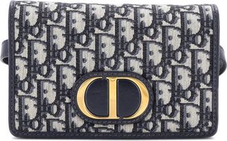 Dior 30 Montaigne 2-in-1 Pouch Oblique Canvas crossbody bag - Blauw