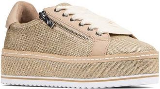 Donald J Pliner Side Zip Platform Sneaker in Sand at Nordstrom, Size 6.5