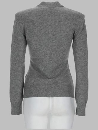 Rotate Merino Wool & Cashmere Polo Shirt - Gray