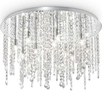 Ideal Lux Ideal Lux - Royal - L&aacute;mpara Colgante De Techo Semi Empotrada, Mediana, De 12 Luces, Cromada, G9