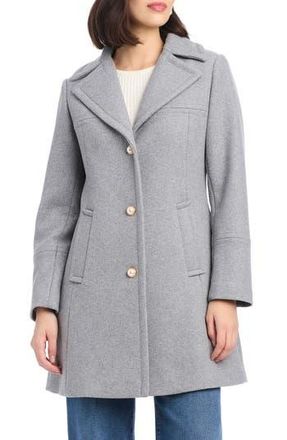 Kate Spade New York single breasted wool blend coat in Heather Grey at Nordstrom Rack, Size Small