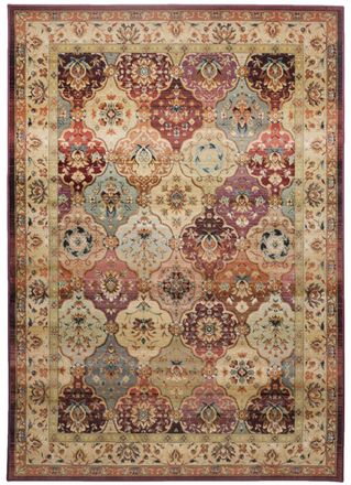 THEKO Alfombra de poli&eacute;ster tejida a m&aacute;quina - rojo - 120x180 cm