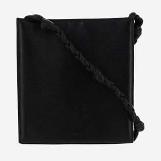 Jil Sander Womens Medium Tangle Bag Black Leather Satchels & Cross Body