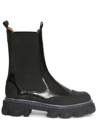 ロングブーツ Ganni FW24 EYELETS SLOUCHY HIGH SHAFT BOOT (S2835 099) Black Black Eyelets Slouchy High Shaft Boots | GANNI US
