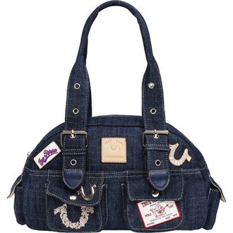 True Religion Multipatch Satchel Bag in Dark Denim at Nordstrom Rack