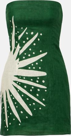 Cala de la Cruz Carla printed linen minidress