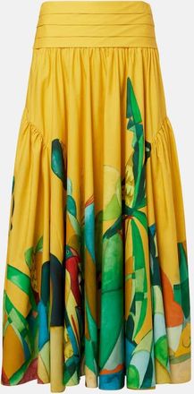 Alemais Al&eacute;mais x Mokshini falda larga de popel&iacute;n de algod&oacute;n