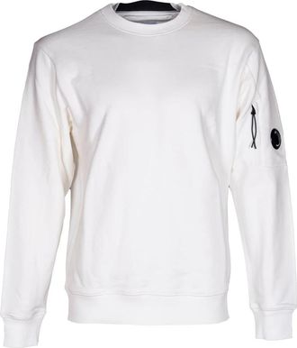 C.P. Company Sweatshirt met Geborduurd Logo - Heren - Sweatshirts - Wit - L - Katoen - Hoodies & sweatvesten