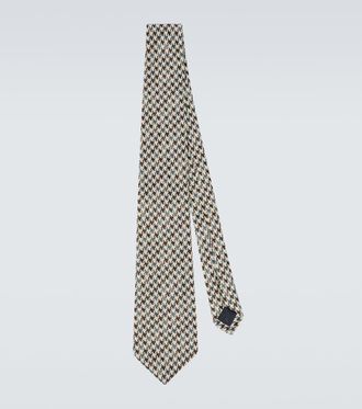 Dunhill Houndstooth silk tie