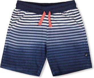 Deux par Deux Organic Cotton Gradient Stripes Shorts in Striped Gradient Blue at Nordstrom, Size 24M