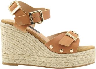 Colors Of California Capri Espadrille - Dames - Sleehakken - Bruin - 40 EU - Leer - Schoenen