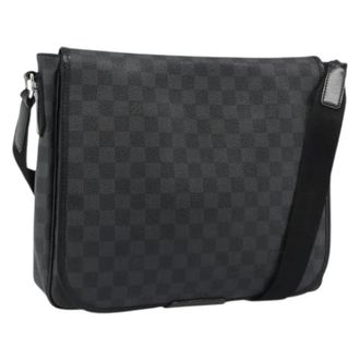 Louis Vuitton Pre-owned Damier Graphite Schoudertas - Heren - Pre-owned - Zwart - Maat: ONE Size Leer