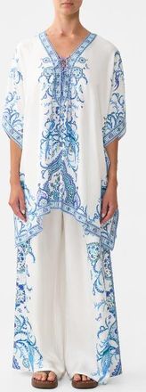 Camilla Short Lace Up Kaftan Isnik Lullaby at Nordstrom, Size One Size Au