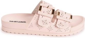 Muk Luks Womens Grand Cayman Perforated Sandal In Blush