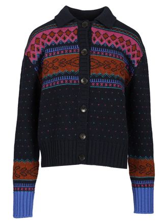 Etro Wool Cardigan Knitwear Blu-Donna
