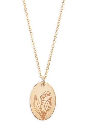 Set & Stones Louise Birth Flower Necklace in Gold/may at Nordstrom