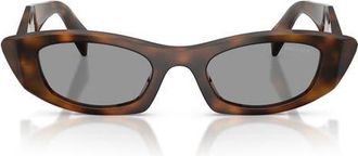 Prada 50mm Oval Sunglasses in Juniper Tortoise /Grey at Nordstrom