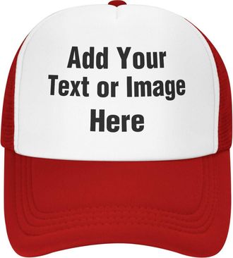 Generic Custom Hat for Men Personalized Hats for Men Sun Hat Dad Hat Design Your Own Hats Red Cap