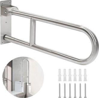 OEM Barra De Apoyo Plegable Para Inodoro De 60 Cm, Barra De Apoyo Para Inodoro Con Capacidad De 200 Kg Para Personas Con Discapacidad, Barra De Apoyo De A