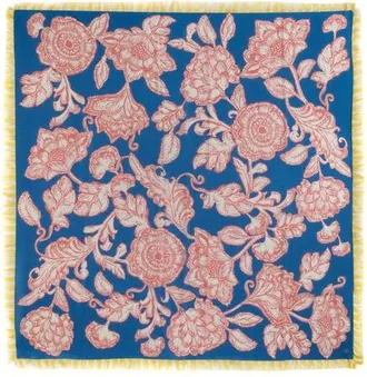 Echo Block Floral Oversized Silk Square in Chambray at Nordstrom