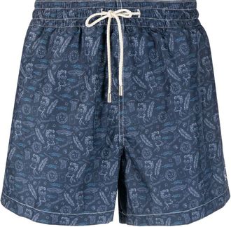 Arrels Barcelona x Jordi Labanda In Summer We Trust swim shorts - men - Polyester/Polyester - S - Blue